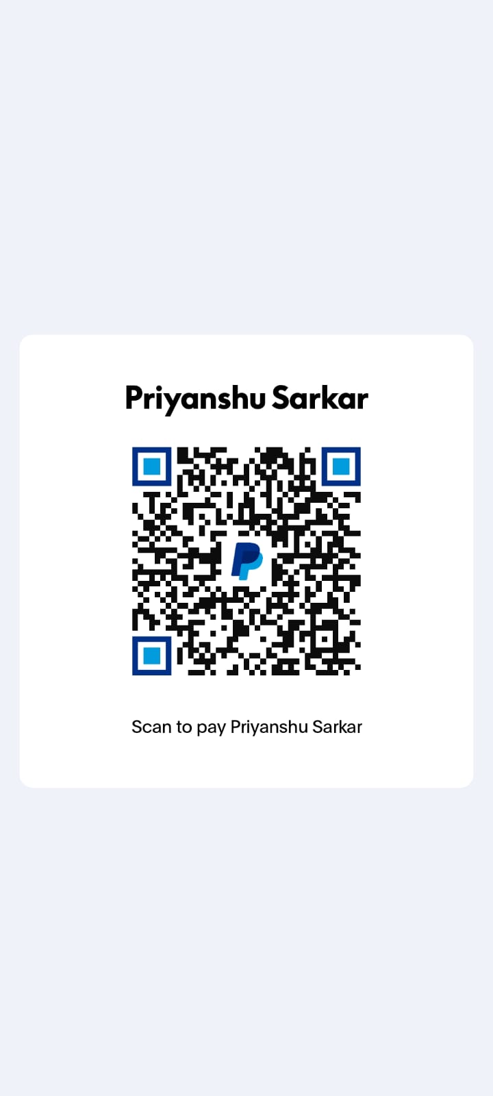 PayPal QR Code - Priyanshu Sarkar